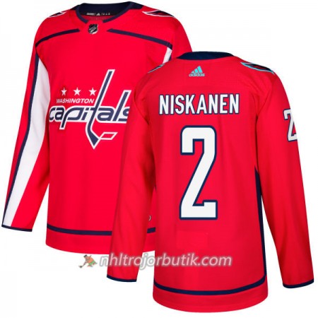 Män Ishockey Washington Capitals Tröja Matt Niskanen 2 Adidas 2017-2018 Röd Authentic